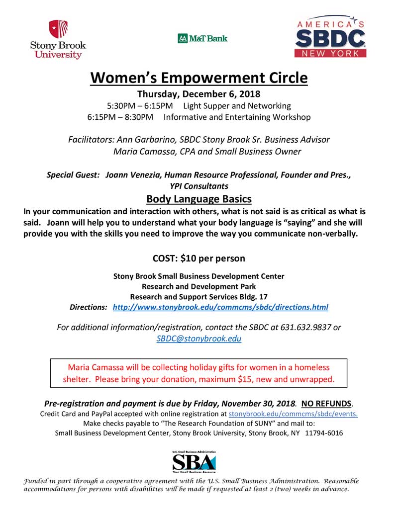 woman's empowerment circle flyer