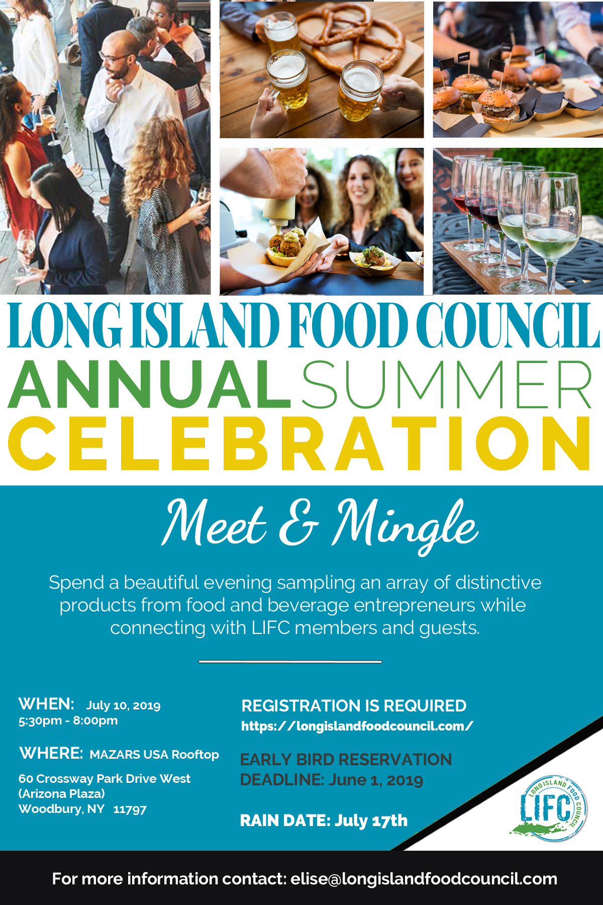 Summer Celebration event flyer, Long Island Food Council