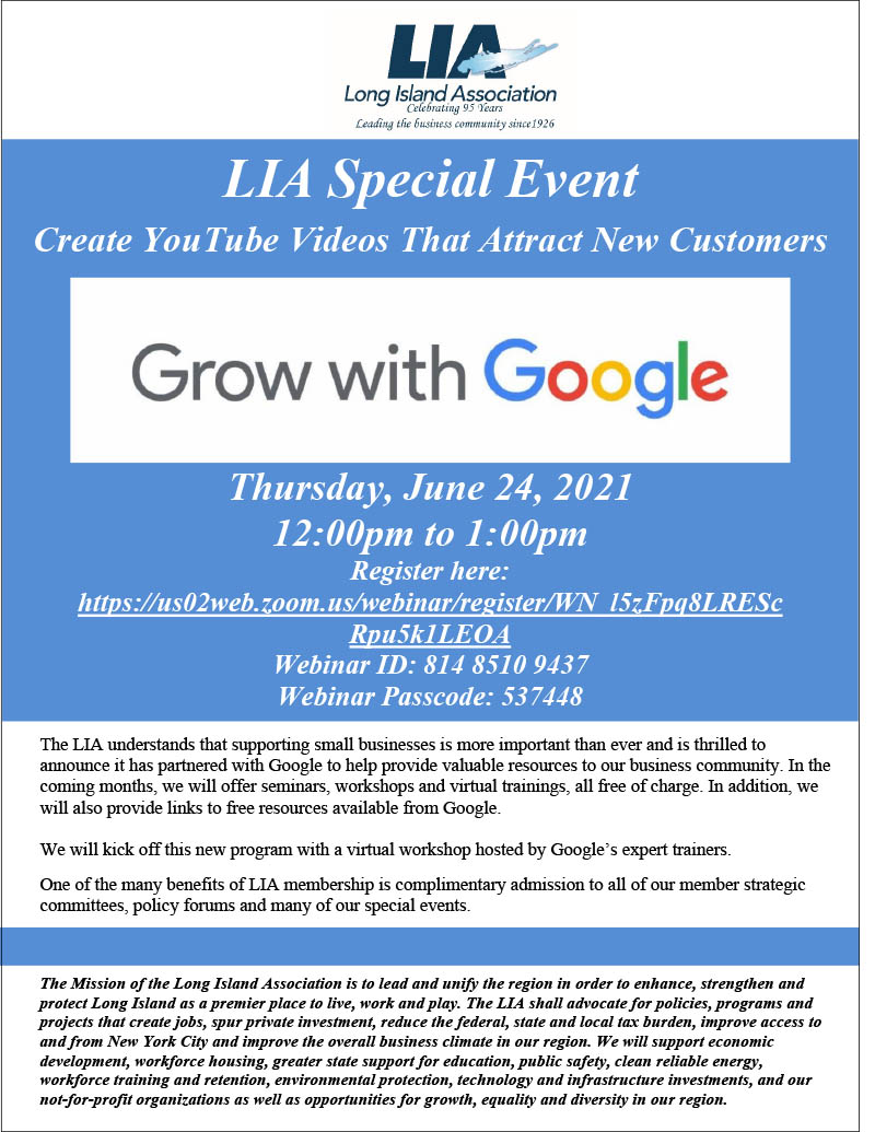 LIA event flyer