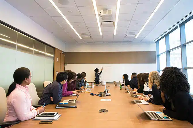 Small business networking meeting