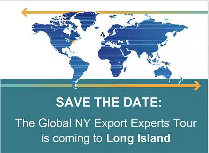 save the date flyer global ny export tour